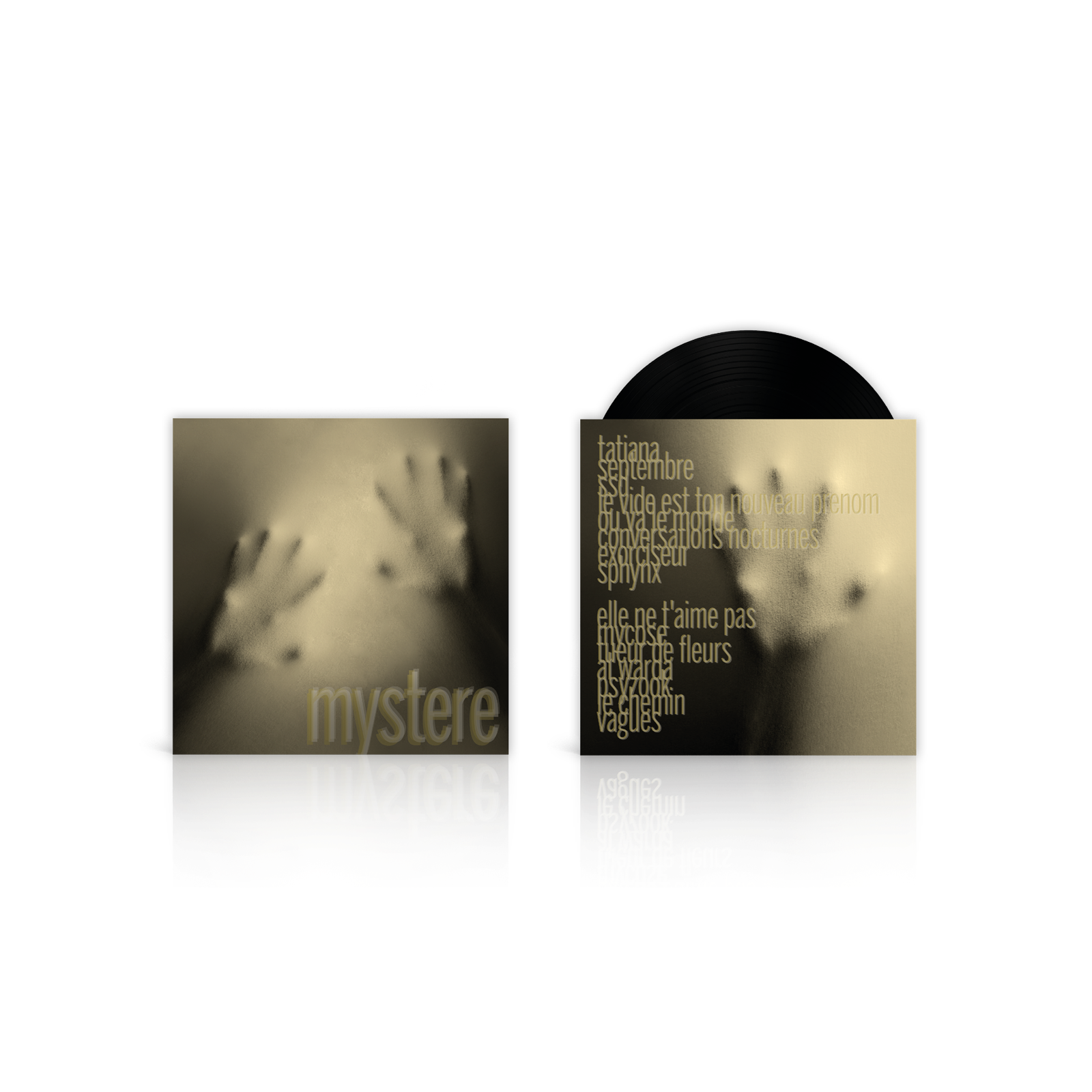 Grafisch ontwerp van platenhoes door Ann-Sophie Verschuere